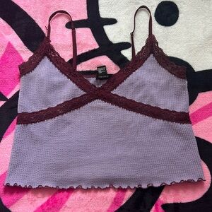 Forever 21 Purple Lace Cami Top